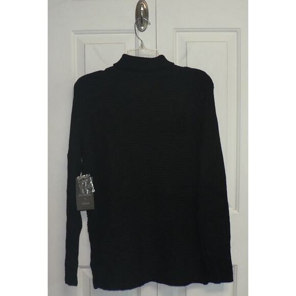 Devotion by Cyrus Women's Cowl Neck Ribbed Tunic Sweater in Black Small MSRP $54 - Picture 5 of 5